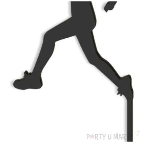 topper z pleksy biegaczka sportsmenka czarny 8x17 5 cm