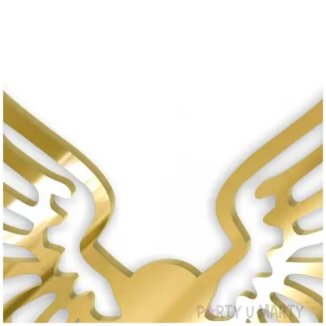 topper z pleksy bok tortu skrzydla aniola zloty lustrzany 12x9 cm