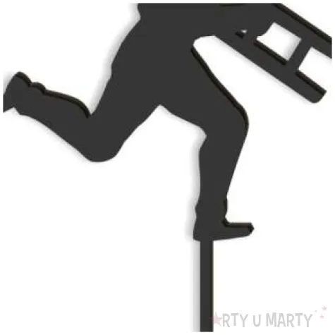 topper z pleksy kominiarz czarny 10 5x17 5 cm