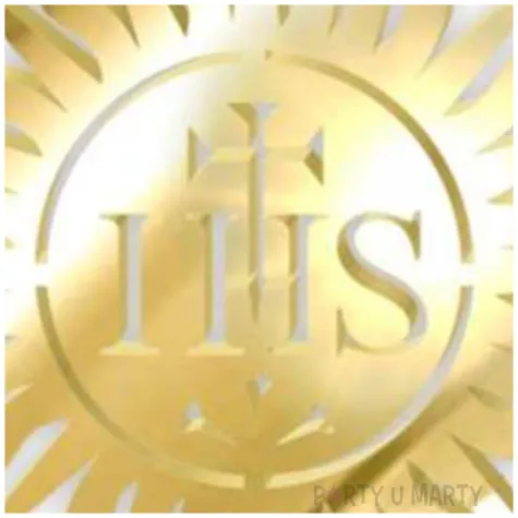 topper z pleksy komunia sw ihs hostia zloty lustrzany 24 cm