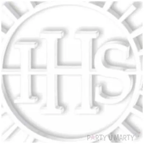 topper z pleksy komunia sw ihs promienie bialy 24 cm