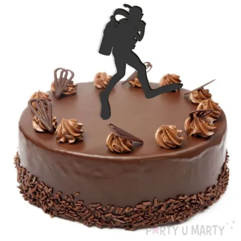 topper z pleksy pletwonurek czarny 9 5x17 5 cm