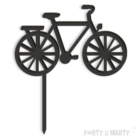 topper z pleksy rower cross czarny 11x12 5 cm