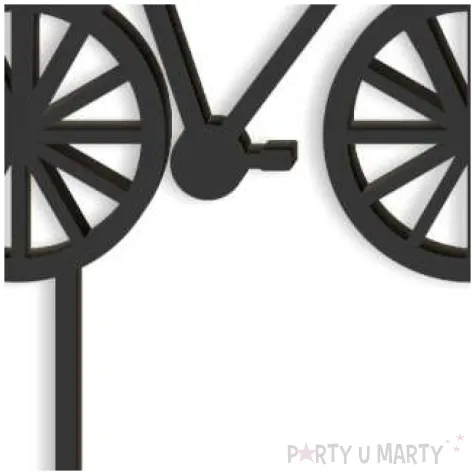 topper z pleksy rower cross czarny 11x12 5 cm