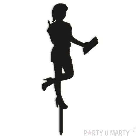 topper z pleksy sekretarka czarny 7 5x18 cm