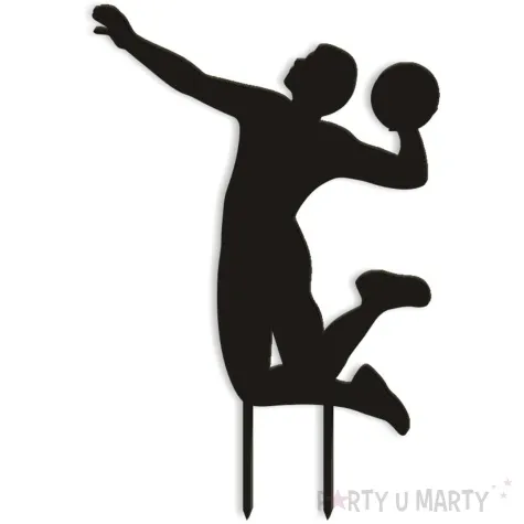 topper z pleksy siatkarz czarny 14x20 cm