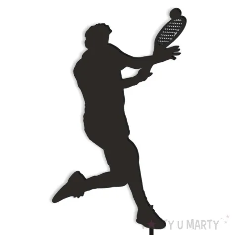 topper z pleksy tenisista czarny 8 5 x 20 cm