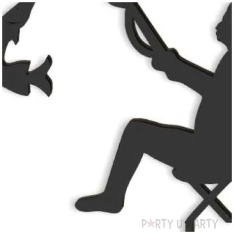 topper z pleksy wedkarz siedzacy czarny 12x18 cm