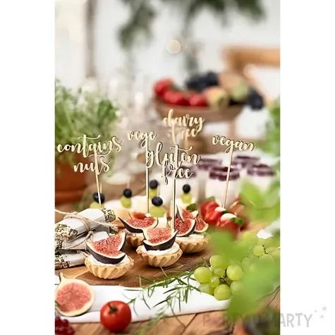 toppery drewniane gluten free vegan contains nuts partydeco 16 cm