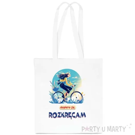 torba eko dopiero sie rozkrecam bialy 40x35 cm