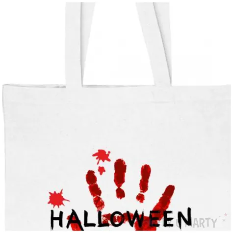 torba eko halloween krwawa reka bialy 40x35 cm