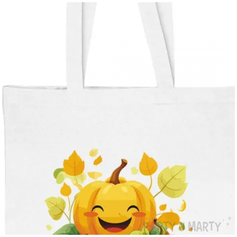 torba eko happy halloween swieto dyni bialy 40x35 cm
