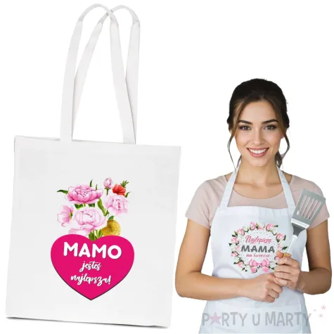 torba eko mamo jestes najlepsza bialy 40x35 cm