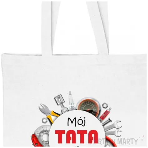 torba eko moj tata to debesciak bialy 40x35 cm