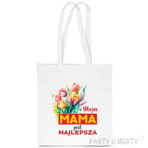 torba eko moja mama jest najlepsza bialy 40x35 cm