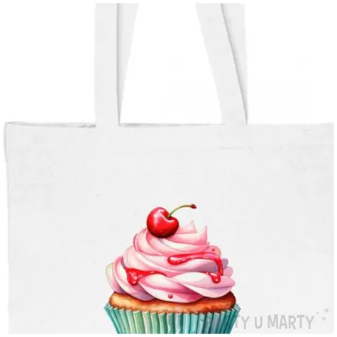 torba eko niezla babeczka bialy 40x35 cm