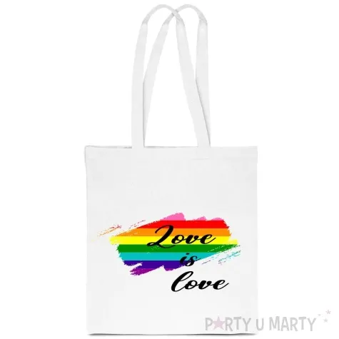 torba eko tecza love is love bialy 40x35 cm