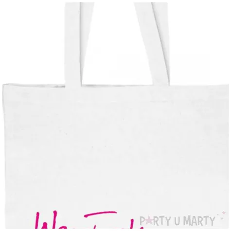 torba eko wesolych swiat fuksjowe pisanki bialy 40x35 cm