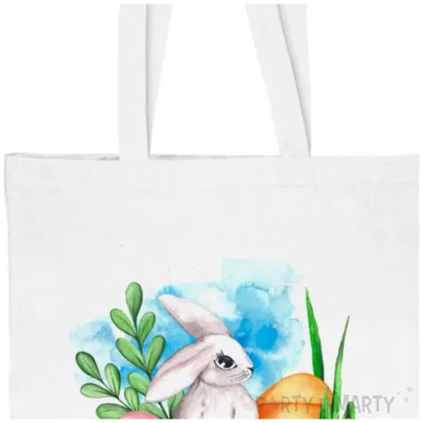 torba eko wielkanoc niesmialy kroliczek bialy 40x35 cm