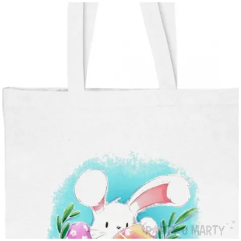 torba eko wielkanoc pastelowy kroliczek bialy 40x35 cm