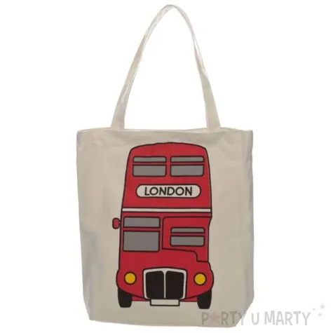 torba na zakupy angielski autobus bez kemis 39x38 cm