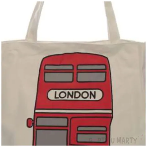 torba na zakupy angielski autobus bez puckator 39x38 cm