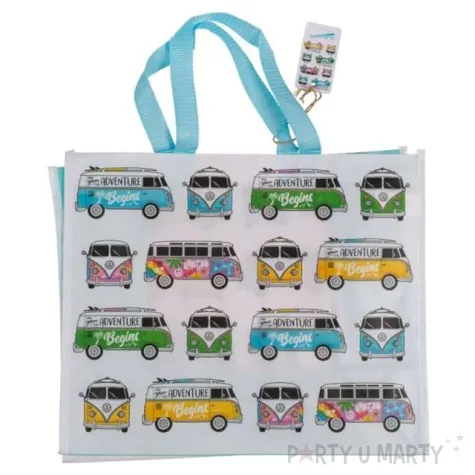 torba na zakupy vwt1 bus summer blue bialo blekitna kemis 39x33 cm