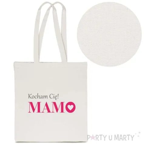torba premium kocham cie mamo ecru 40x34 cm