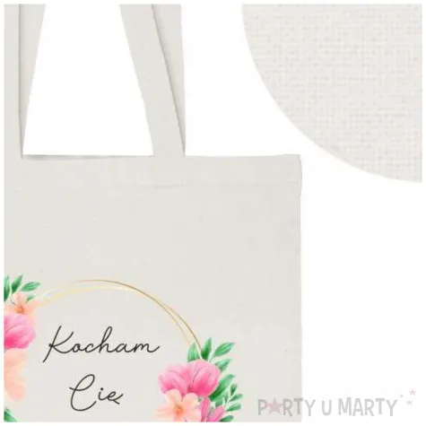 torba premium kocham cie mamo ecru 40x34 cm