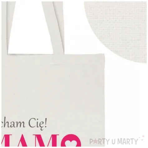 torba premium kocham cie mamo ecru 40x34 cm