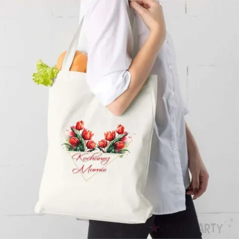 torba premium kochanej mamie serce ecru 40x34 cm