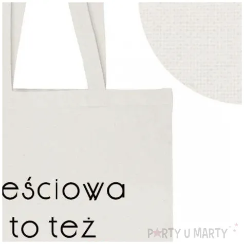 torba premium tesciowa to tez mamusia ecru 40x34 cm