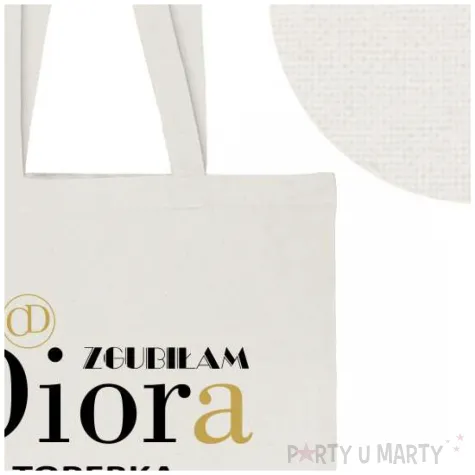 torba premium zgubilam diora torebka zastepcza ecru 40x34 cm
