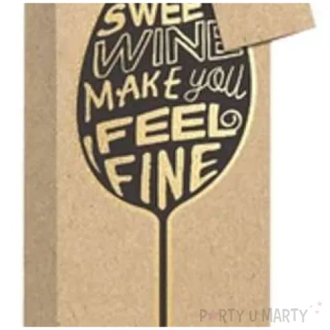 torebka na butelke kraft butelka sweet wine bez partypal 34x12x10 cm
