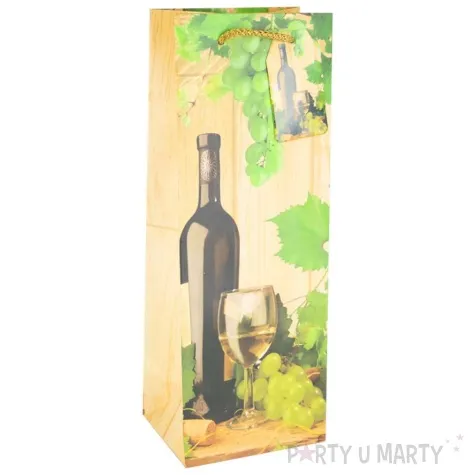 torebka na butelke winnica jasna partypal 34x12 5 cm