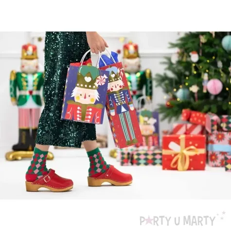 torebka na prezenty dziadek do orzechow partydeco 25 x 18 cm