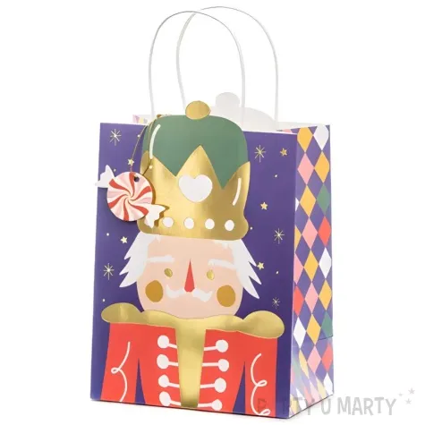 torebka na prezenty dziadek do orzechow partydeco 25 x 18 cm