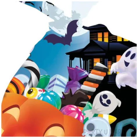 torebka na slodycze dynie i duchy halloween guirca 22 x 13 5 cm