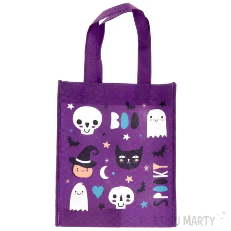 torebka na slodycze happy halloween fioletowy folat 23 x 21 cm