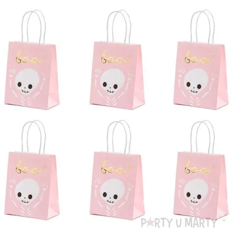 torebka na slodycze szkieletor boo rozowa partydeco