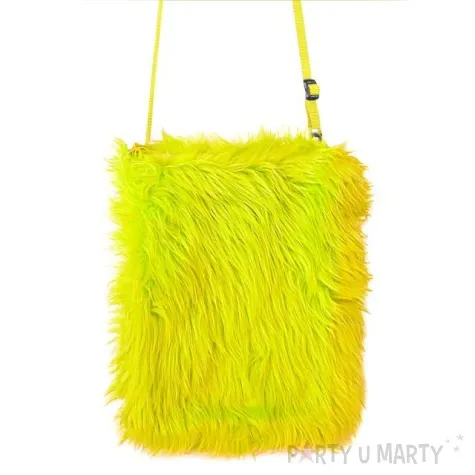 torebka party futrzana neonowa zolta widmann