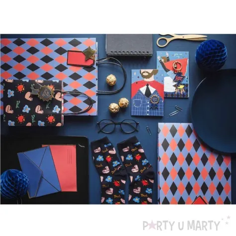 torebka prezenetowa dad dzien ojca czarna partydeco 8x14x18 cm