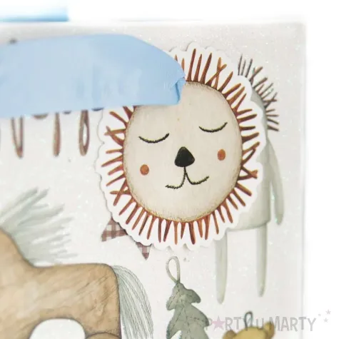 torebka prezentowa dzieciece atrybuty kon blekitny partypal 23 x 23 x 20 cm