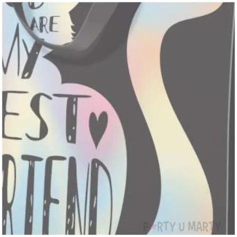 torebka prezentowa holo kot paw 26x33 cm