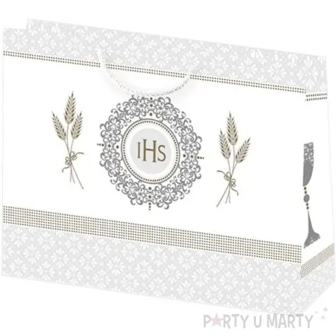 torebka prezentowa i komunia hostia i zboze pol maki 38x29x10 cm