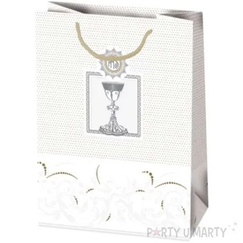 torebka prezentowa i komunia kielich w ramie pol maki 23x32x11 cm