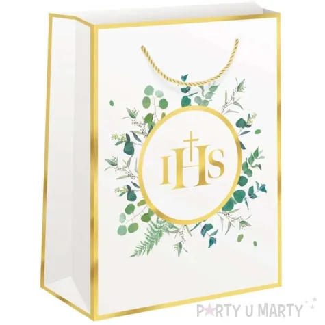 torebka prezentowa ihs eukaliptus partypal 20x15x10 cm