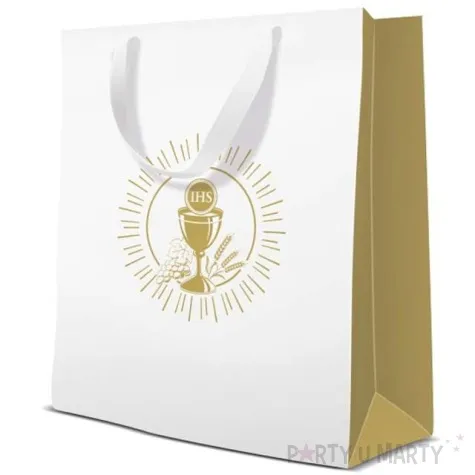 torebka prezentowa komunia sw eucharystia paw 20x25cm