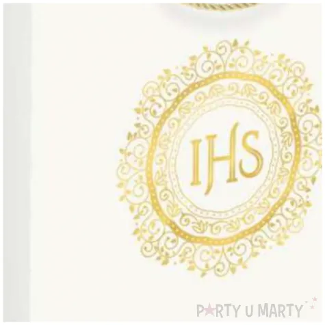 torebka prezentowa komunia swieta ihs zdobione pasy partypal 15x20 cm