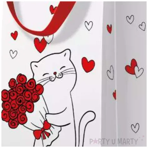 torebka prezentowa kotek paw 10x22 cm